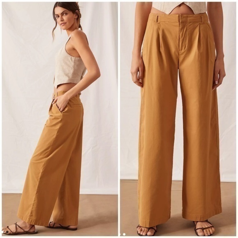 💋Anthropologie low rise wide leg trousers. Size 2